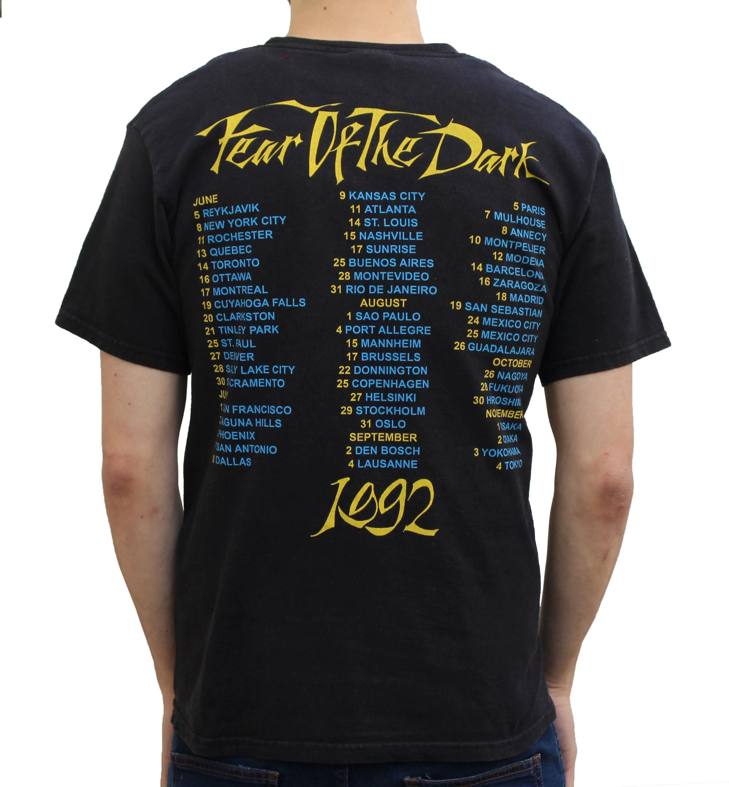 アイアンメイデン 92 Fear Of The Dark ツアーTシャツ